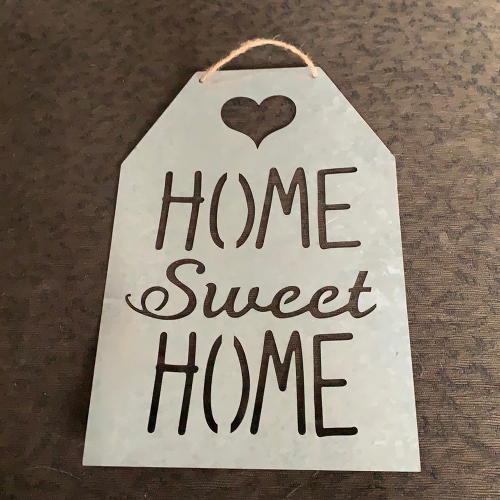 Galvanized Home Sweet Home Cut-out Sign